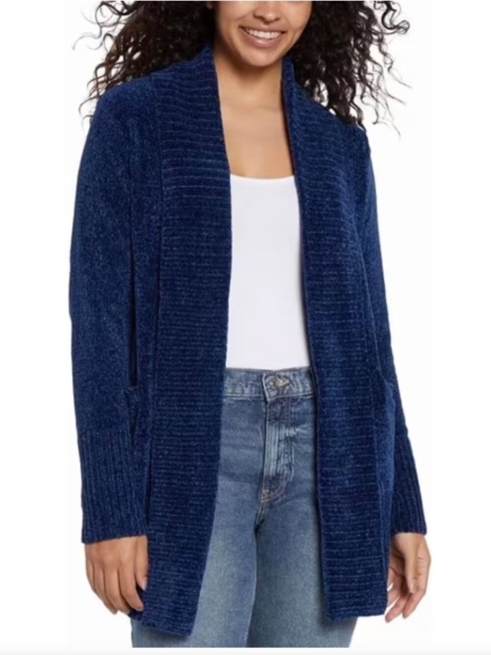 Chenille Oversized Cable Knit Cardigan